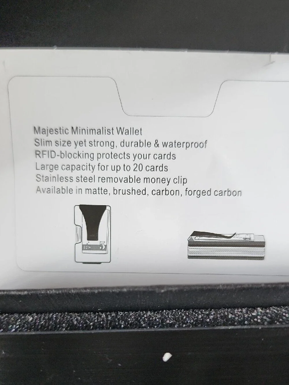 Casekey minimalist metal RFID-Wallet with Silver Money Clip